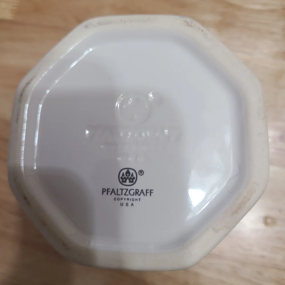 Vintage Pfaltzgraff Christmas Heritage Lidded Sugar Bowl USA Octagon